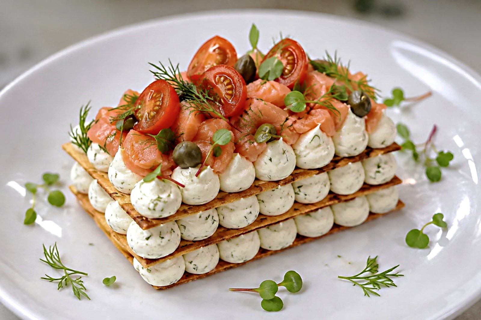Savory Salmon Cheese Cake