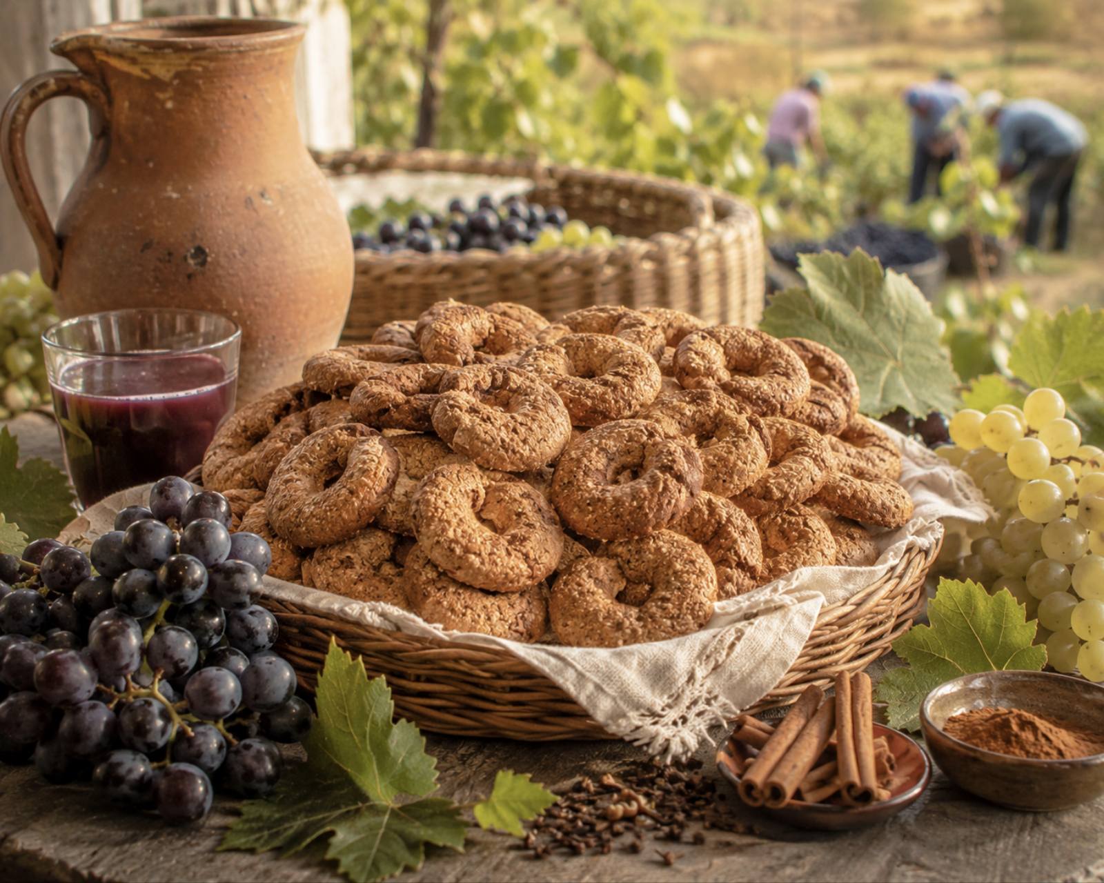 Moustokouloura – Traditional Greek Grape Must Cookies