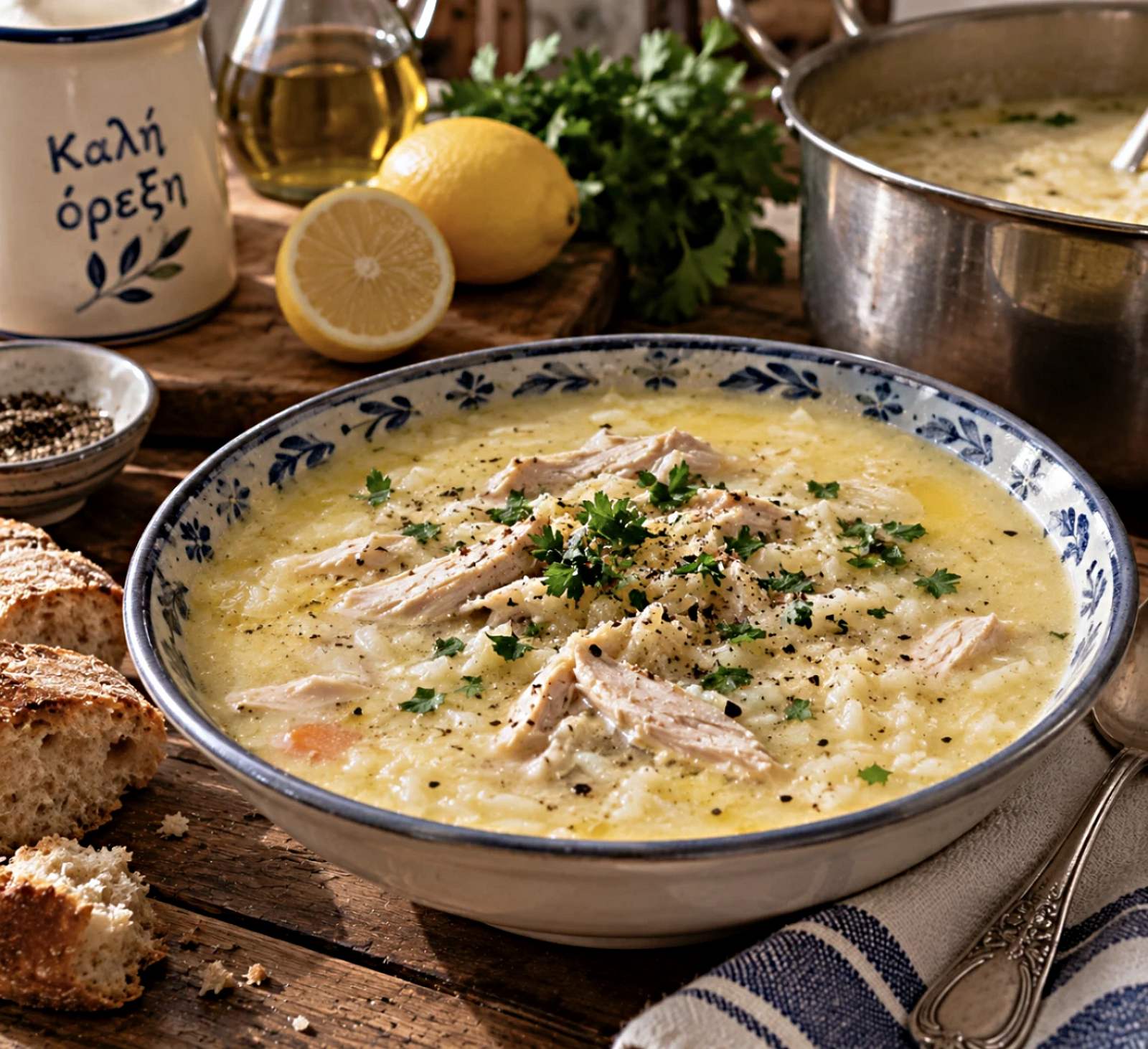Greek Chicken Soup with Avgolemono