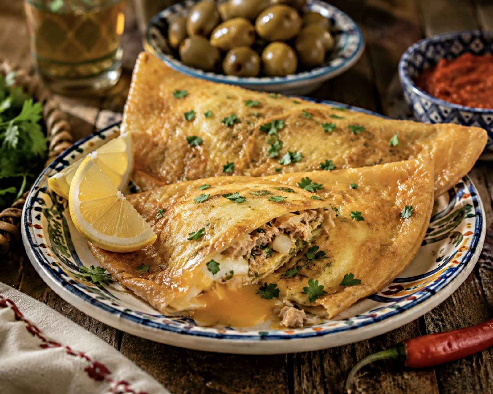 Tunisian Brik with Egg & Tuna